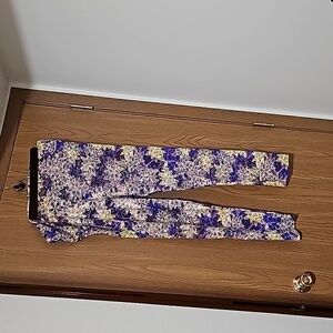 Nwot tc2 lularoe floral blue, yellow, green, orange and purple leggings.